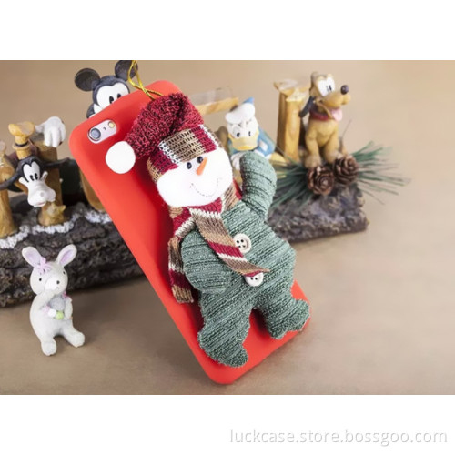 Promotional custom gift new arrival popular cute Christmas silicone phone case for iphone 6S/6plus